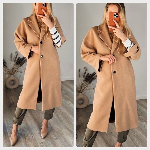 Mango Jackets & Blazers - Mango Wool Blend Coat New